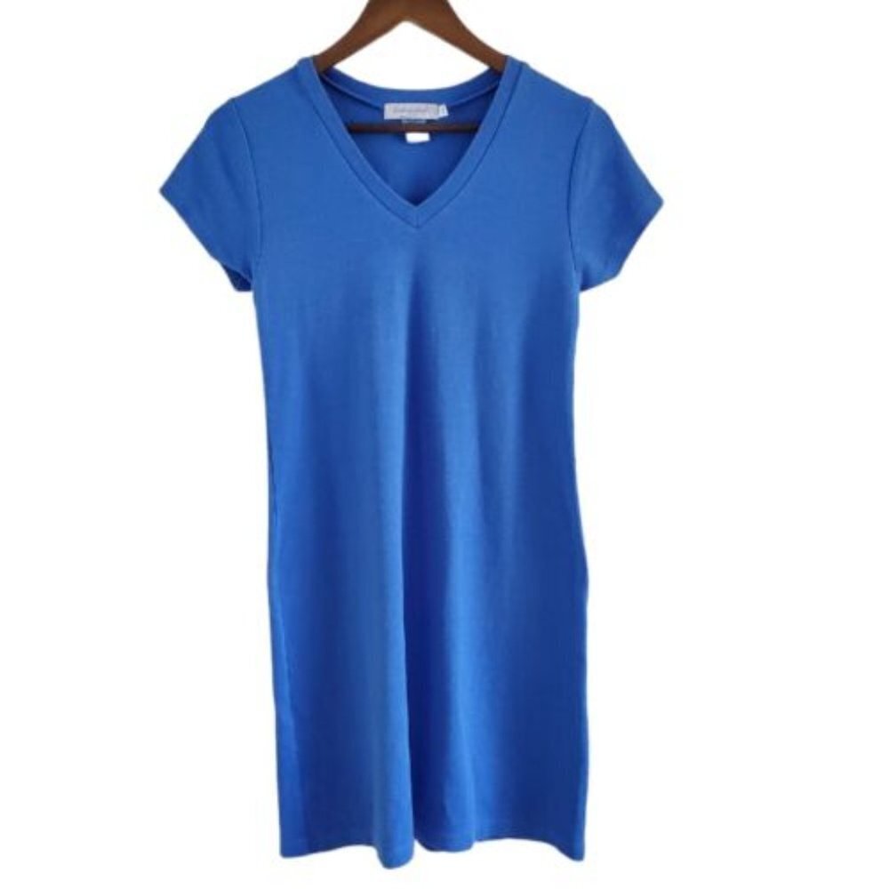 Fresh Produce Blue V Neck Dress Beach Women Size Small